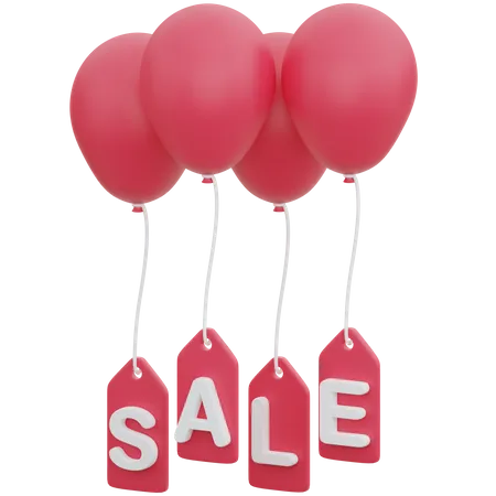 Balloon Sale  3D Icon