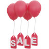 3d sale balloons illustration