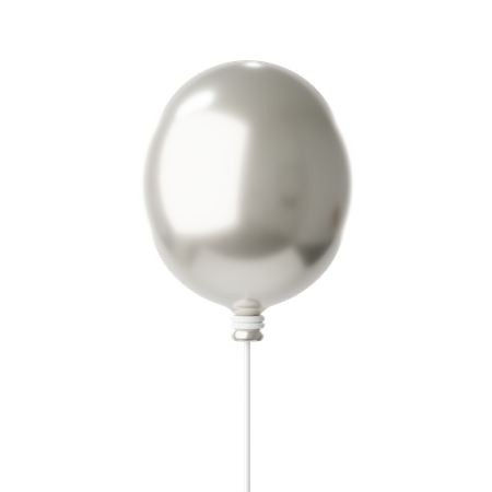 Balloon Silver  3D Icon