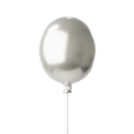 Balloon Silver 3D Icon