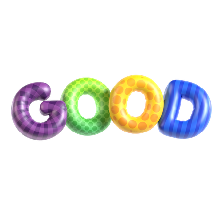 Balloon Text Good  3D Icon