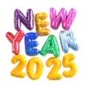 Balloon Text New Year