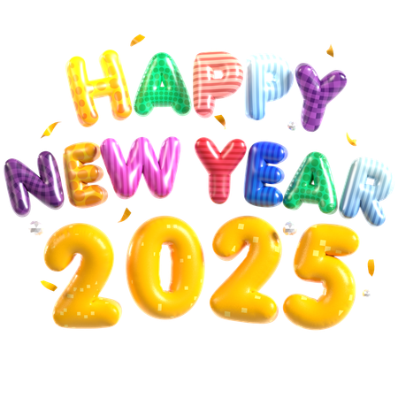 Balloon Text New Year  3D Icon