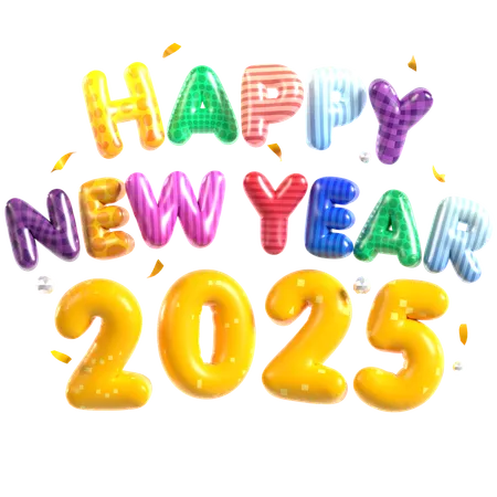 Balloon Text New Year  3D Icon