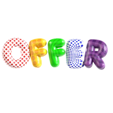 Balloon Text Offer  3D Icon