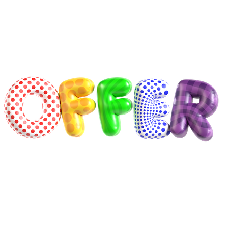 Balloon Text Offer  3D Icon