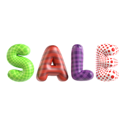 Balloon Text Sale  3D Icon