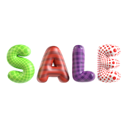 Balloon Text Sale  3D Icon