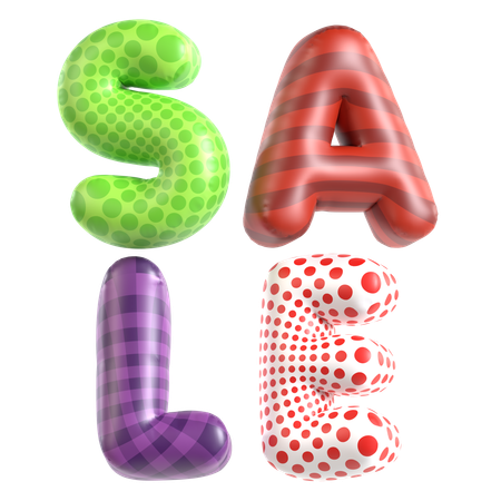 Balloon Text Sale  3D Icon