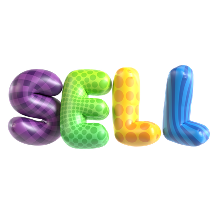 Balloon Text Sell  3D Icon