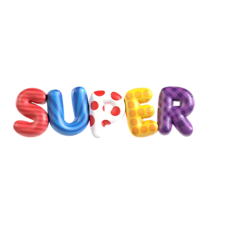 Balloon Text Super  3D Icon