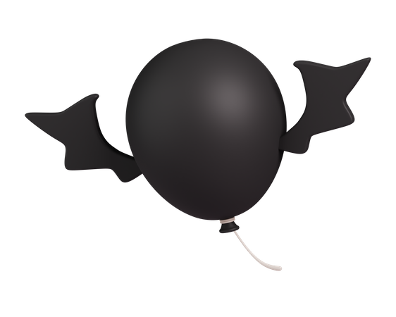 Balloon With Bat Wing  3D Icon
