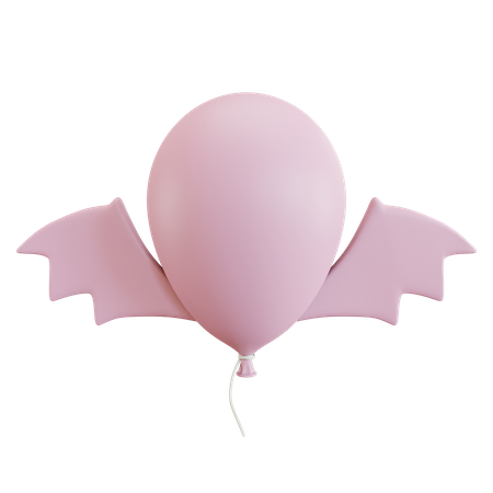 Balloon With Bat Wings  3D Icon