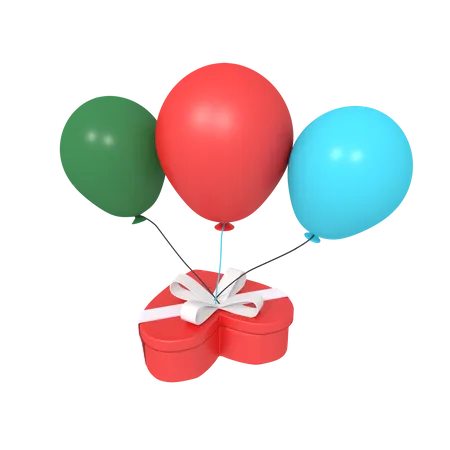 Balloon With Love Gift 3D Icon