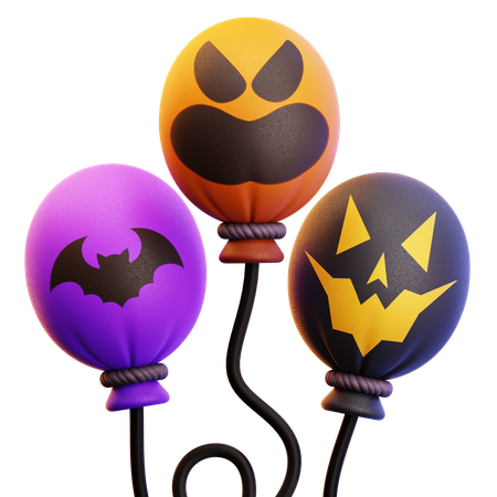 Halloween Balloons  3D Icon