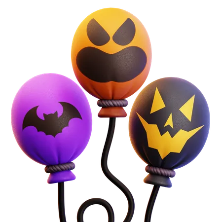 Halloween Balloons  3D Icon
