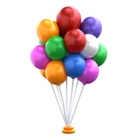 Balloons 3 D Circus Icon 3D Icon