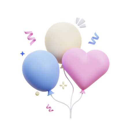 Balloons  3D Icon