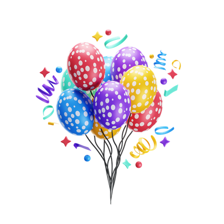 Balloons  3D Icon