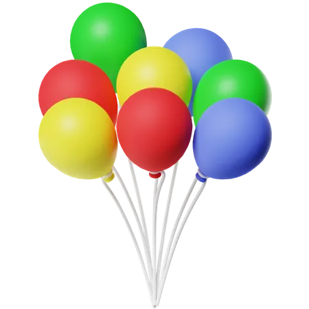 Balloons  3D Icon