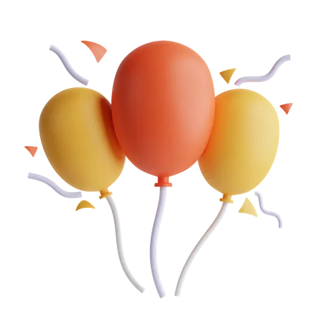 Balloons  3D Icon