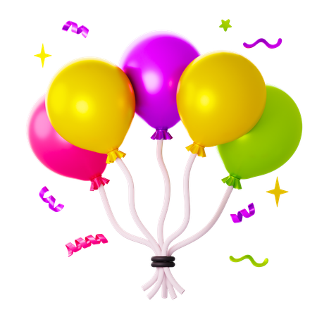 Balloons  3D Icon