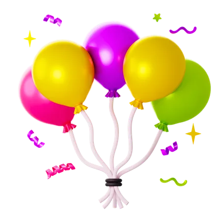 Balloons  3D Icon