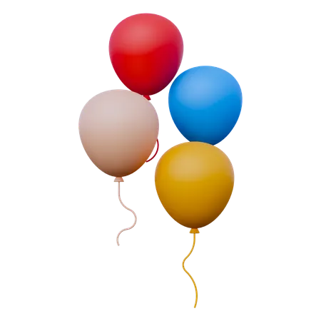 Balloons  3D Icon