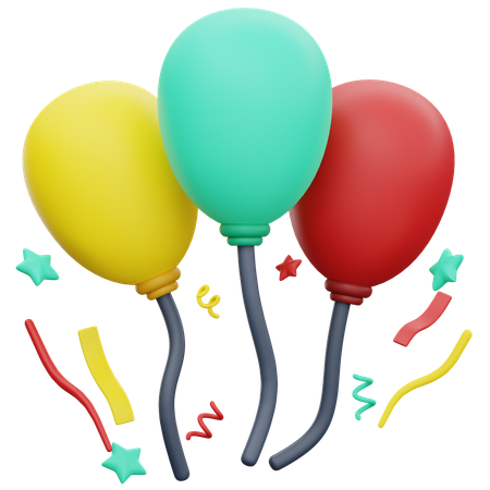 Balloons  3D Icon