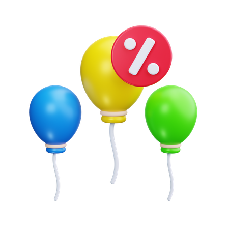 Balloons  3D Icon