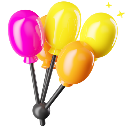 Balloons  3D Icon