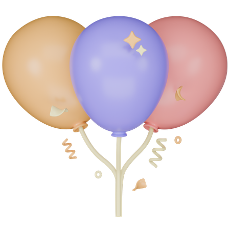 Balloons  3D Icon