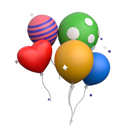 Balloons  3D Icon