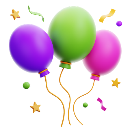 Balloons  3D Icon