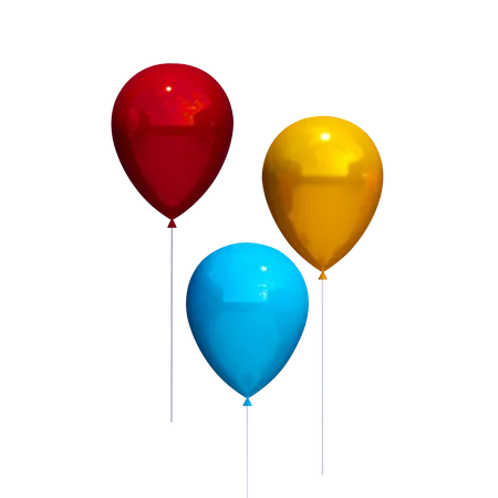 3 D Balloons Icon 3D Illustration