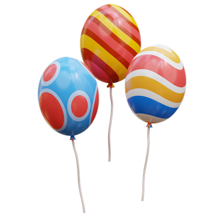 Balloons 3D Icon