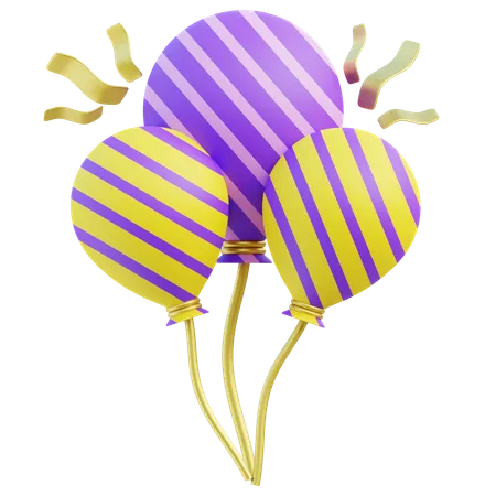 Balloons Birthday  3D Icon