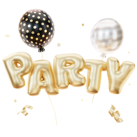 Balloons Party  3D Icon