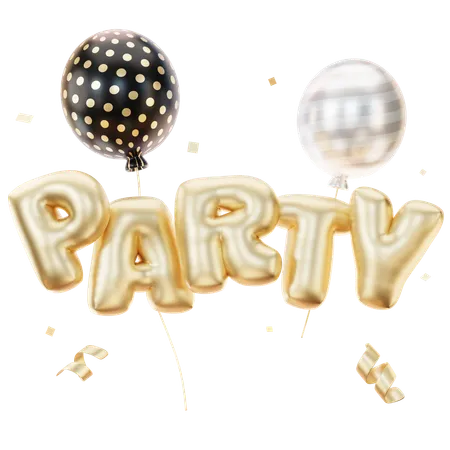 Balloons Party  3D Icon