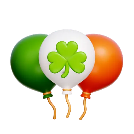 Balloons with Clover  3D Icon