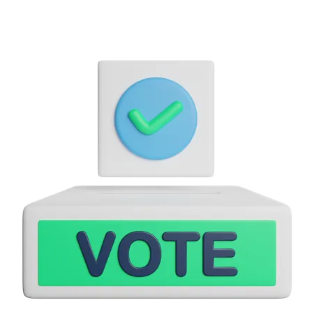 Ballot Box Vote 3D Icon