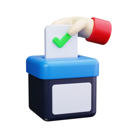 投票箱  3D Icon