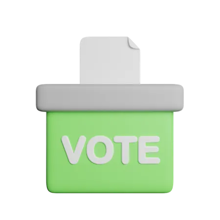 Ballot Box Voting 3D Icon