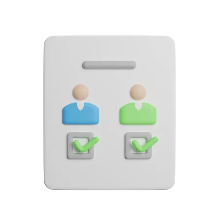 Ballot Choice  3D Icon