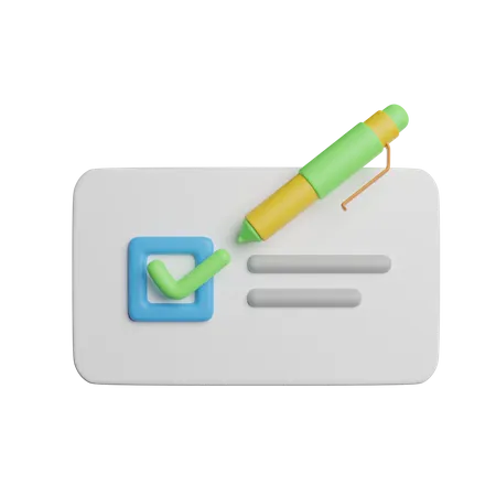 Ballot Vote  3D Icon