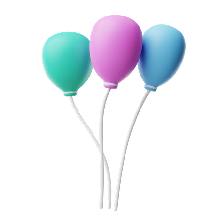 Balões  3D Icon