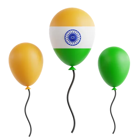 Balões de bandeira da Índia  3D Icon