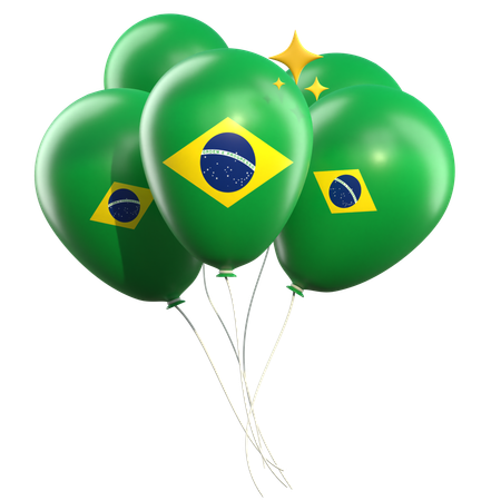 Balões Brasil  3D Icon