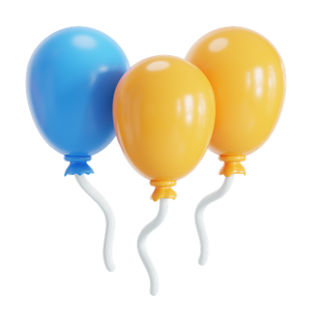 Balões de aniversário  3D Icon