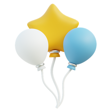 Balões de celebração  3D Icon